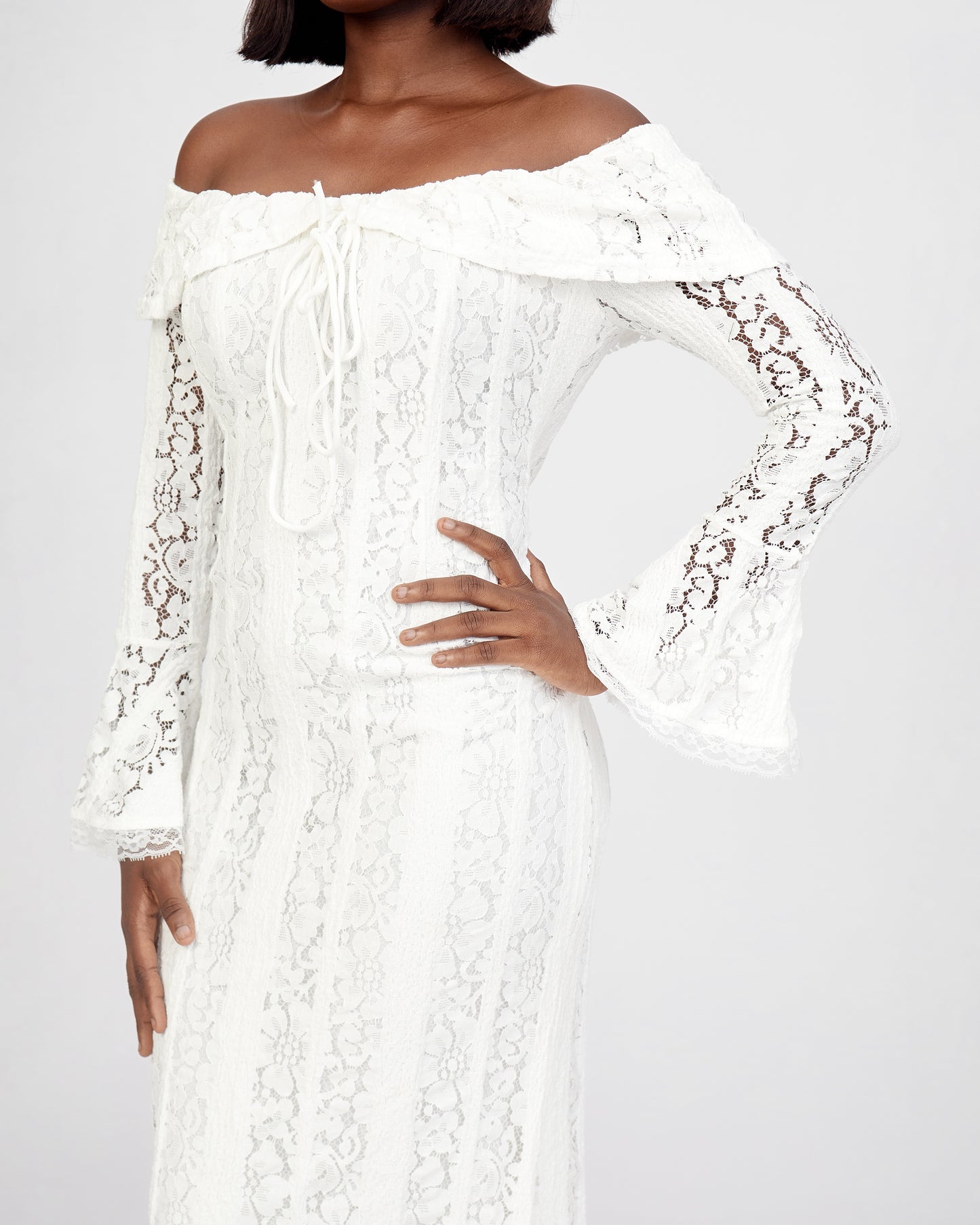 Romantic White Lace Dress